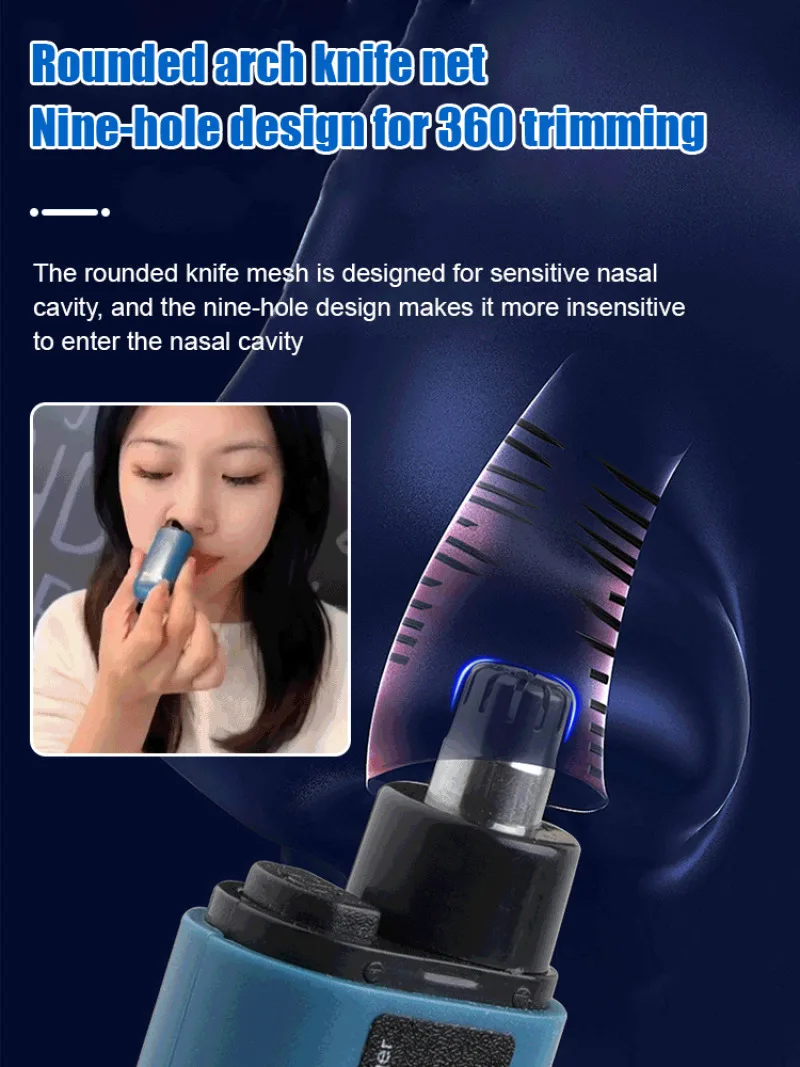 Electric Nose Hair Trimmer Usb Charging with Digital Display  Nose Hair Trimmer Type-C Charging  Face Care Kit Tools