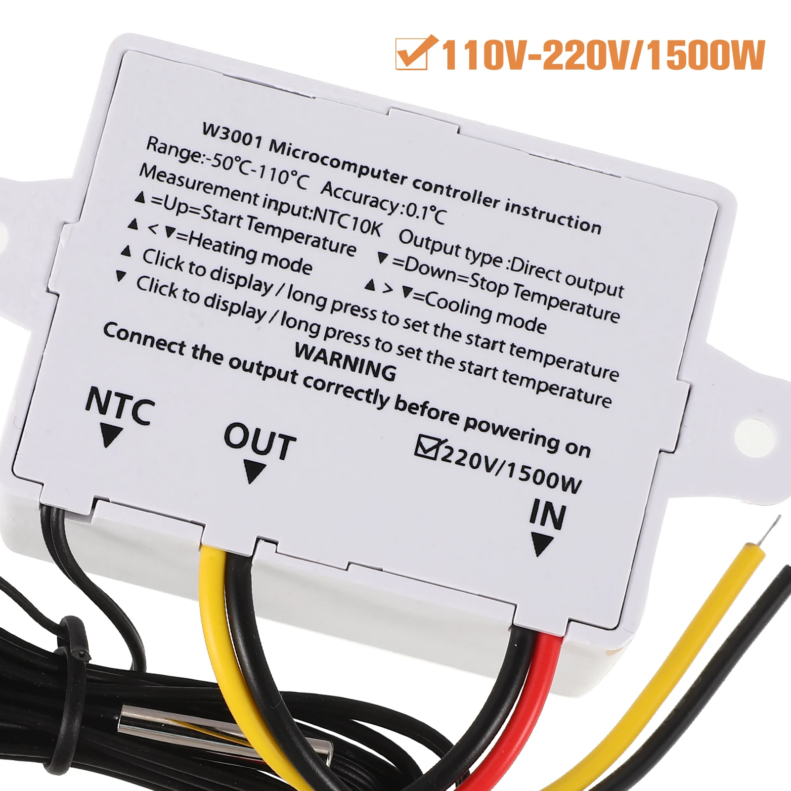 

Microcomputer Programmable Digital Temperature Controller -50° To 110° Monitoring Thermostat For Heating Cooling Devices