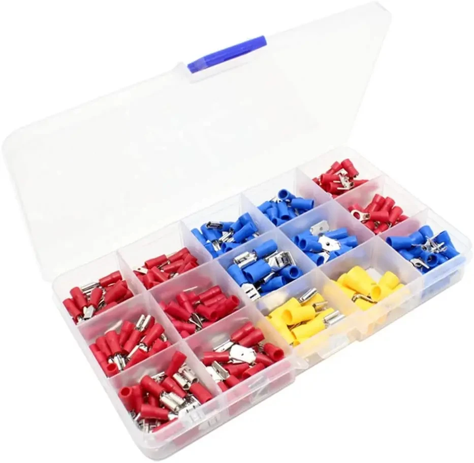 280pcs Wire Connector Kit Male Female Insulated Terminals Cold Crimp Terminals Assorted Crimp Terminals Spade Butt Connector Kit