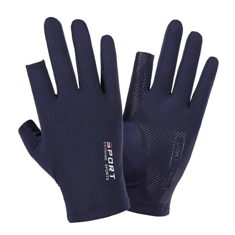 Ice InjHalffinger Gants de cyclisme pour hommes et femmes, Sports de plein air, Fitness, Conduite, Pêche, Haute élasticité, Confortable