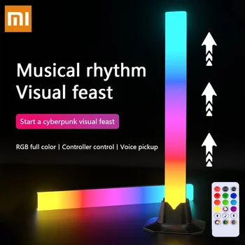 Xiaomi RGB Pickup gece işık Bar USB LED akıllı uzaktan kumanda müzik ritim lamba ortam işığı oyun oyun masaüstü dekorasyon