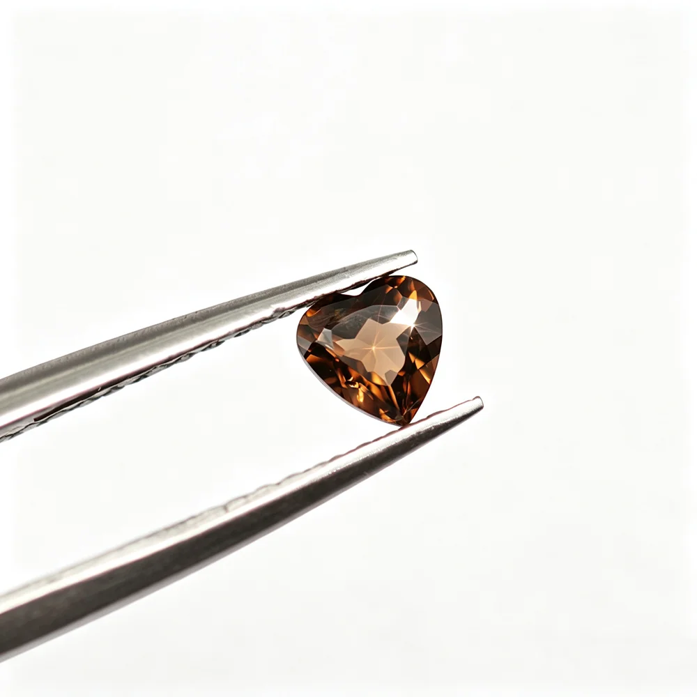 100pcs 30pcs Wholesale High Quality Natural Smoke Quartz Heart Shape 4mm-10mm Facet Cut Loose Gemstones For Jewelry Making