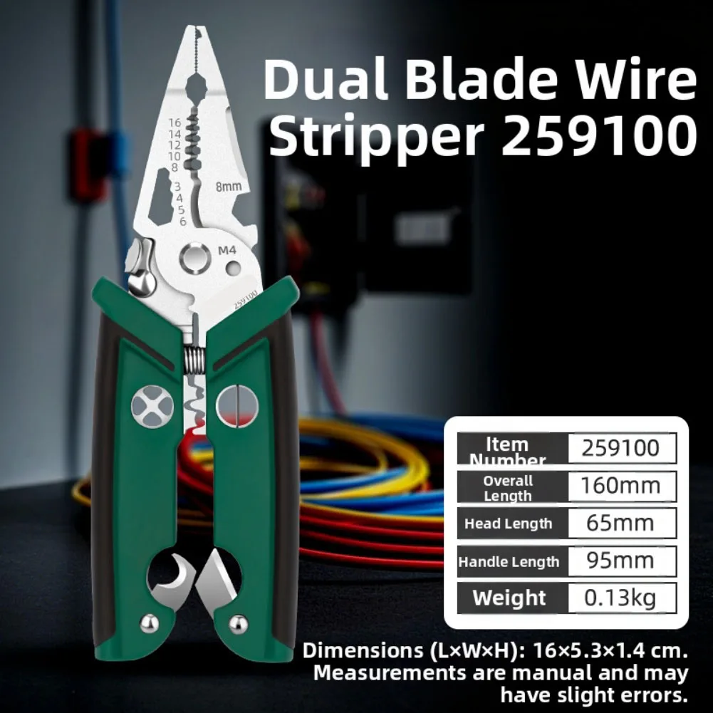 

Multifunctional Wire Stripper Tool 18in1 with Double Blade High Carbon Steel Easy to Handle for Electrical Tasks