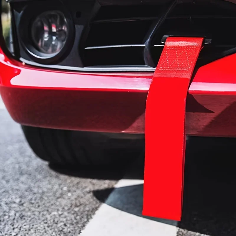High Strength Car Color Pendant Tow Strap Belt Tow Rope Sticker Ribbon Car Decorations Sticker Trailer Ropes Bumper Towing Strap