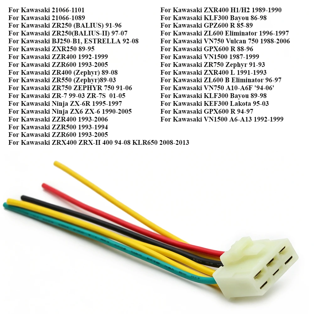 Regulator Rectifier Plug Female Connector For Kawasaki ZR250 ZXR250 ZZR400 ZZR500 ZZR600 ZR400 ZR750 ZR-7 KLR650 ZX-6R VN750