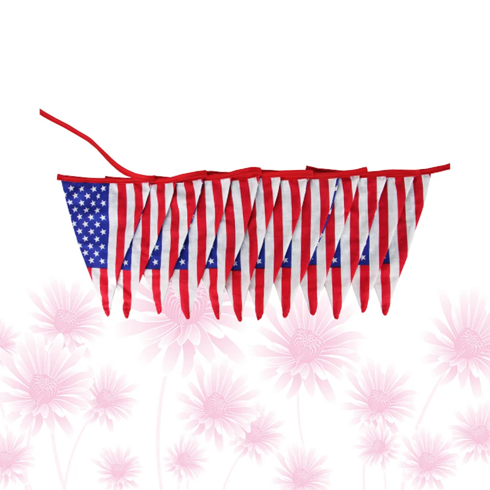 

American Flag Pennant Banner Star Stripe Triangle Bunting Party Outdoor Indoor Holiday Christmas Decoration