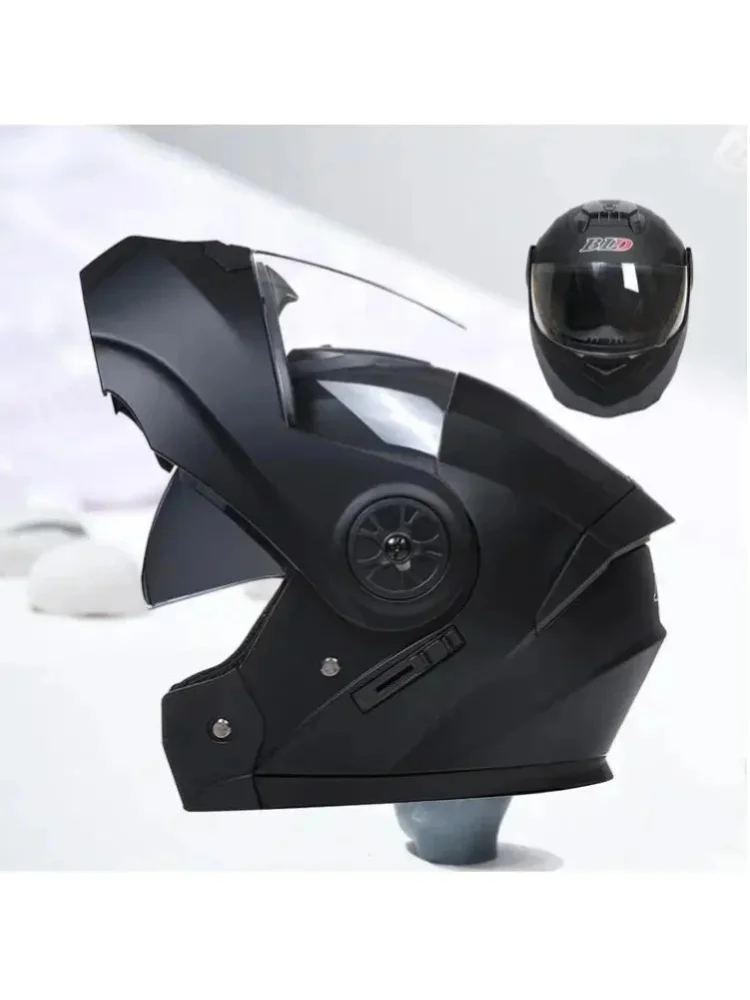 Modularer Integralhelm für Motorräder mit Doppelvisier und Schnellverschluss, belüfteter Allwetterhelm für Straßenmotorräder und Roller
