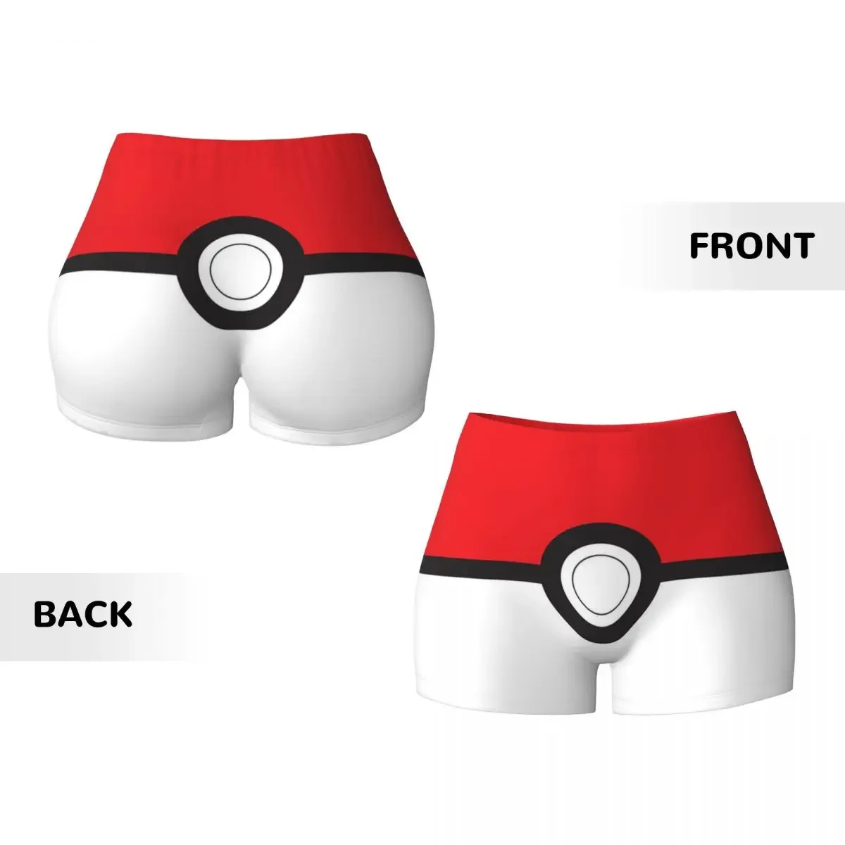 Celana Pendek Yoga Motif Pok É Ball untuk Olahraga, Celana Pendek Lari Gym, Celana Pendek Ketat dan Seksi yang Modis