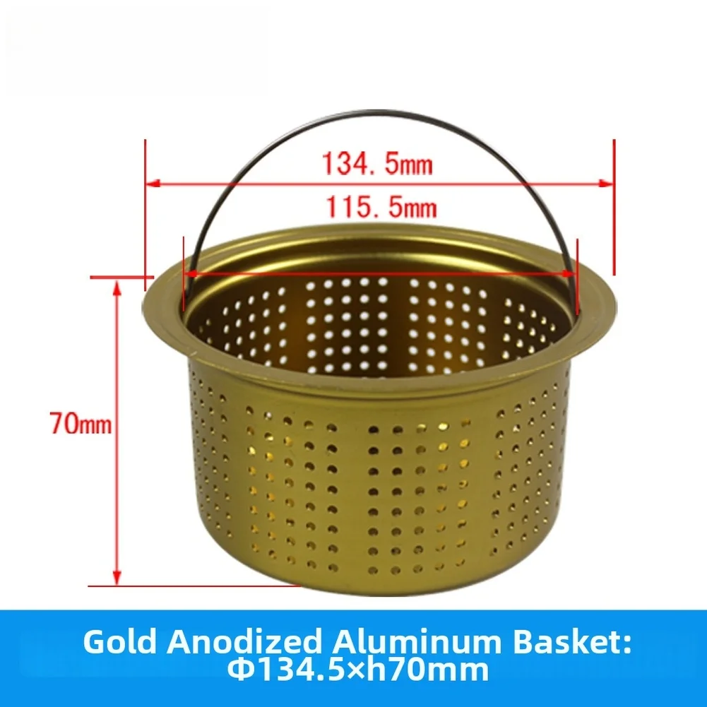 Golden Kitchen Sink Basket Filter Aluminum Titanium Oxide Gold Strainer  For Pressure Cookers 1pcs Home Replacement