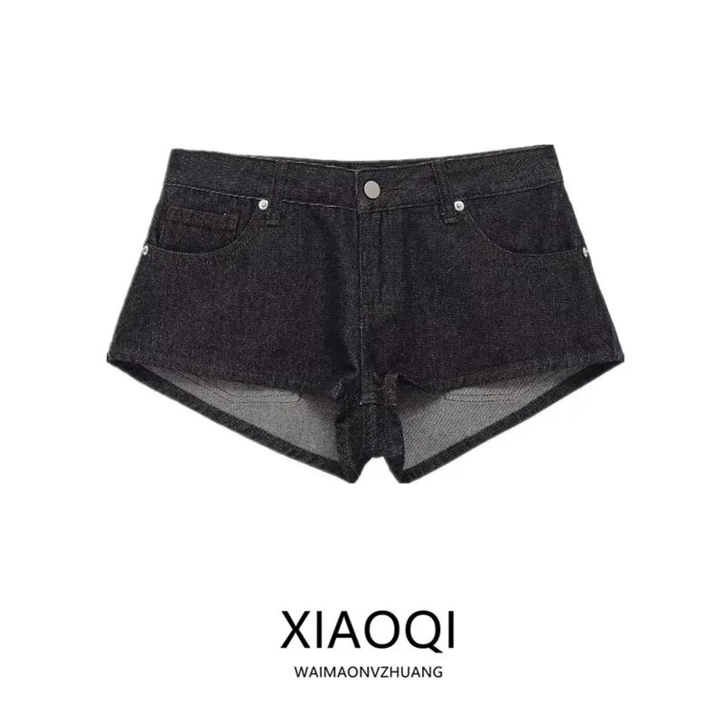 

Summer 2026 Low Waist Denim Shorts Women's Commute Closed Jeans Shorts Versatile Straight Leg Micro Stretch