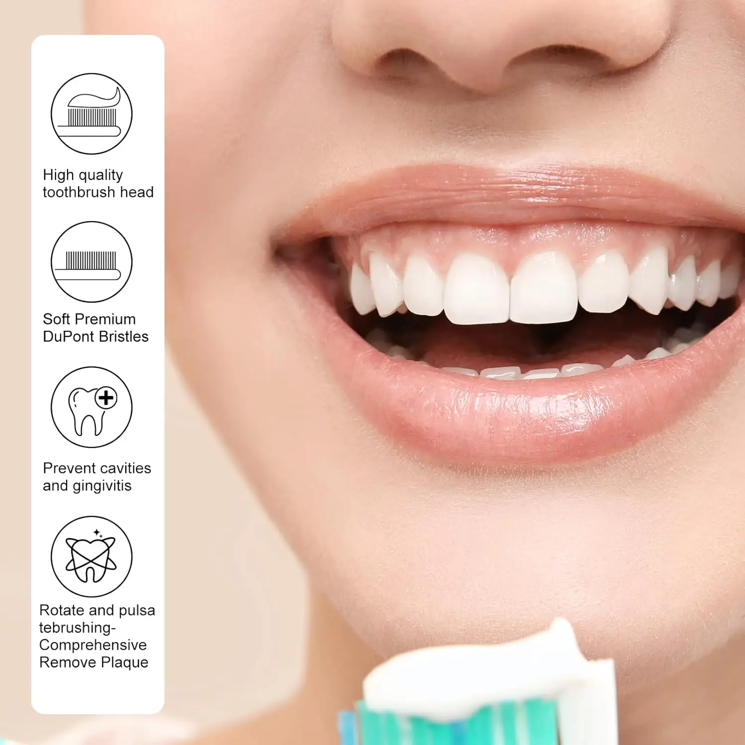 4 قطعة رؤوس فرشاة الأسنان الكهربائية بشعيرات دوبونت تبييض الأسنان/تنظيف يومي/تنظيف دقيق/وظيفة العناية بالأسنان الناعمة للفم B