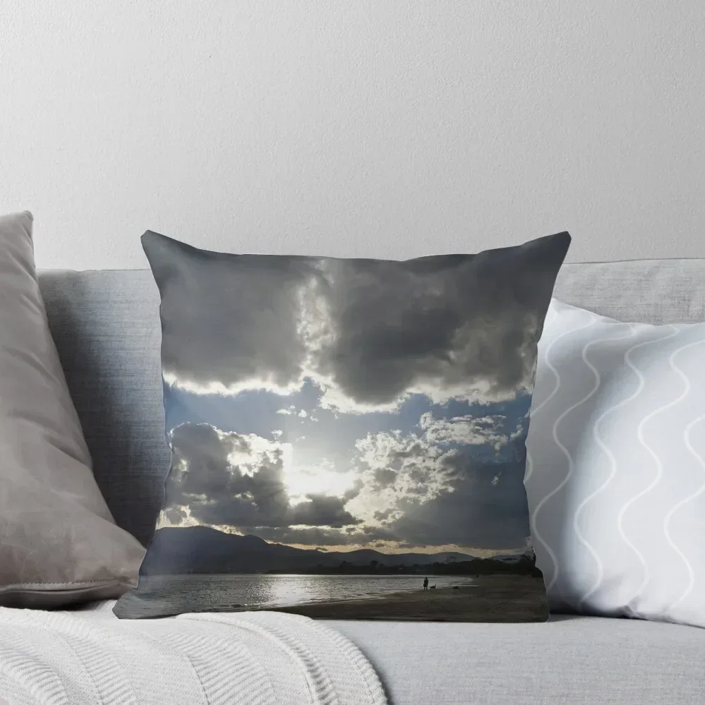 

Howrah Beach sunrays - Hobart, Tasmania, Australia Throw Pillow Embroidered Cushion Cover Christmas Pillows pillow