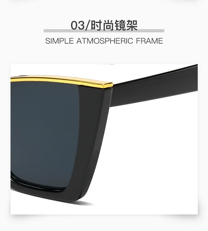 Cat-Eye-Sonnenbrille mit großem Rahmen, neuer Stil 2025, personalisierte Sonnenbrille, trendig und beliebt auf Instagram, modische Sonnenbrille – Detail 18