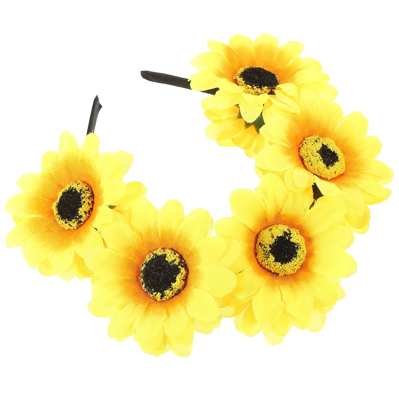 

Повязка на голову с подсолнухами, цветочный ободок для волос, изящный, легкий, удобный аксессуар для вечеринок, дней рождения, фестивалей, фотосессий, для женщин и девочек