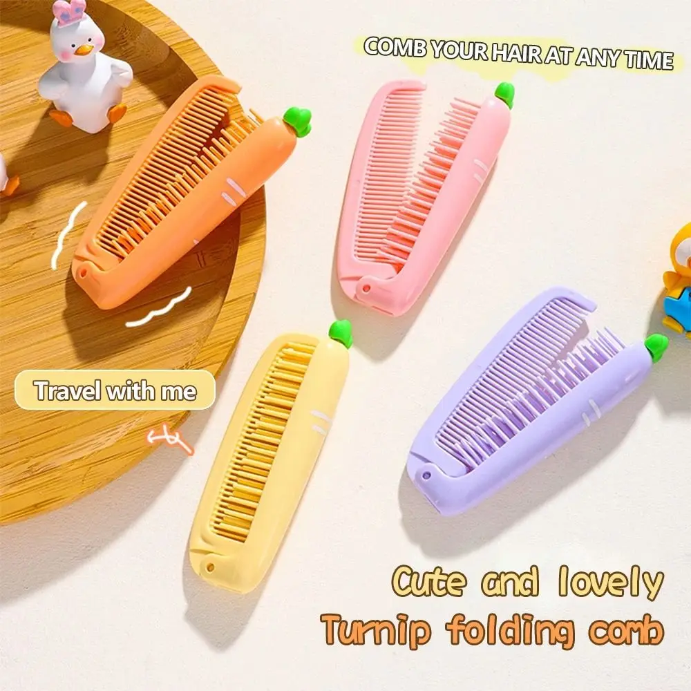 Portable Soft Tooth Comb for Children Hair Brushes Cute Cartoon Folding Comb for Kids Boys Girls Baby Hair Care Brushes and Comb