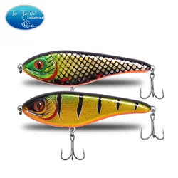 Slow Sinking Jerk Bait for Bigmuskie Bass, Artificial Fishing Accessories, Outdoor Activities, 68mm, 78mm, 90mm, 105mm, High Qua