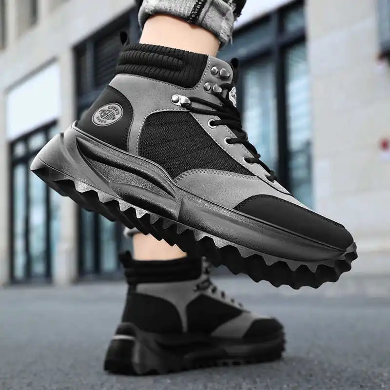 Winter Thick Heeled Loafers Shoes For Mens Male Boots Shoes Boots For Mens Sneakers Sport 2025outdoor Shows - Image 2
