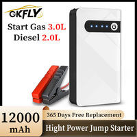 GKFLY 12V 800A Car Jump Starter Emergency Battery Booster Quick Start Power Bank With LED Flashlight Charger For Phone