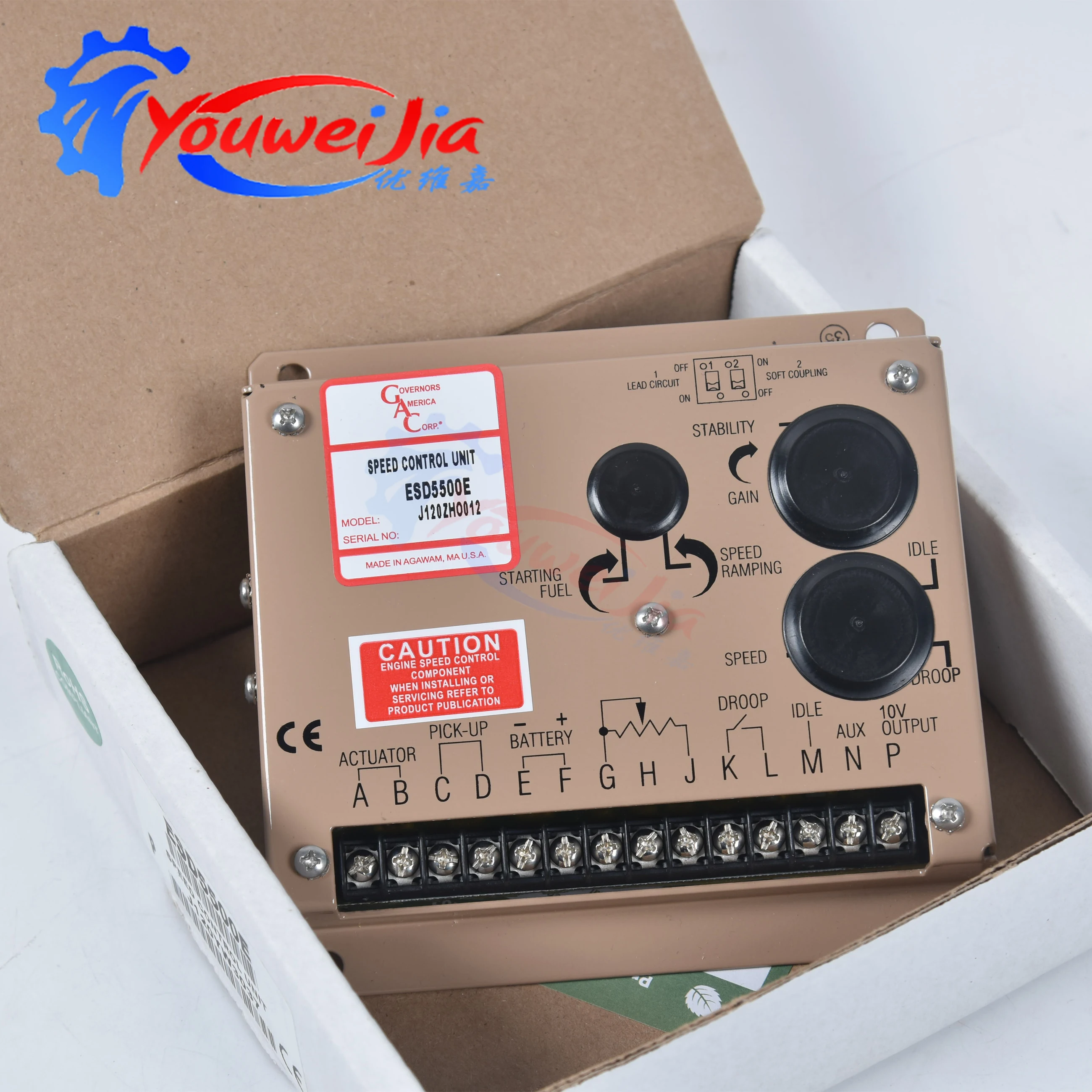 

Оригинальный контроллер ESD5500E с двойным конденсатором, дизельный генератор, высококачественный регулятор скорости двигателя esd 5500e