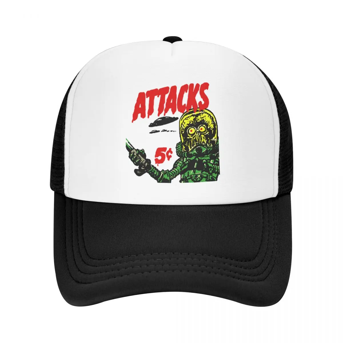 Bubble Gum Classic Trucker Hats Mars Attacks Martian Girl Film Mesh Net Baseball Cap Hip Hop Snapback Caps Streetwear