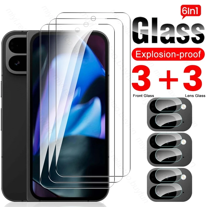 Pixel9ProFold 5G Case 6 In 1 Camera Protective Glass for Google Pixel 9 Pro Fold 5G Tempered Glass Outer Screen Protectors Cover