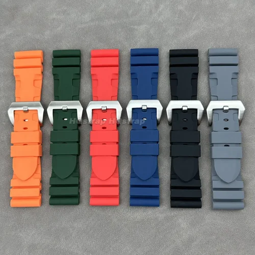 Imagen 2 del producto Correa de reloj de silicona de 22mm, 24mm y 26mm para Penahai, correa de goma resistente al agua, pulsera deportiva suave, accesorios de pulsera para hombres y mujeres