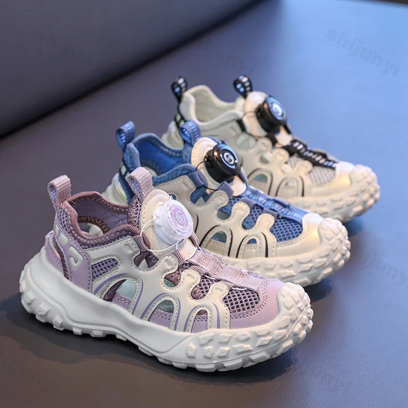 

Children Sports Sandals 2025 New Summer Fashion Kids Sandals Boys Breathable Hollow-out Girls Causal Sneakers School Versatile
