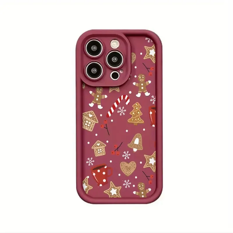 لطيف عيد الميلاد موضوع نمط قضية الهاتف آيفون 17 16 15 14 13 12 11 برو ماكس XS X 7 8 زائد SE 2022 16E غطاء التصميم الإبداعي #5