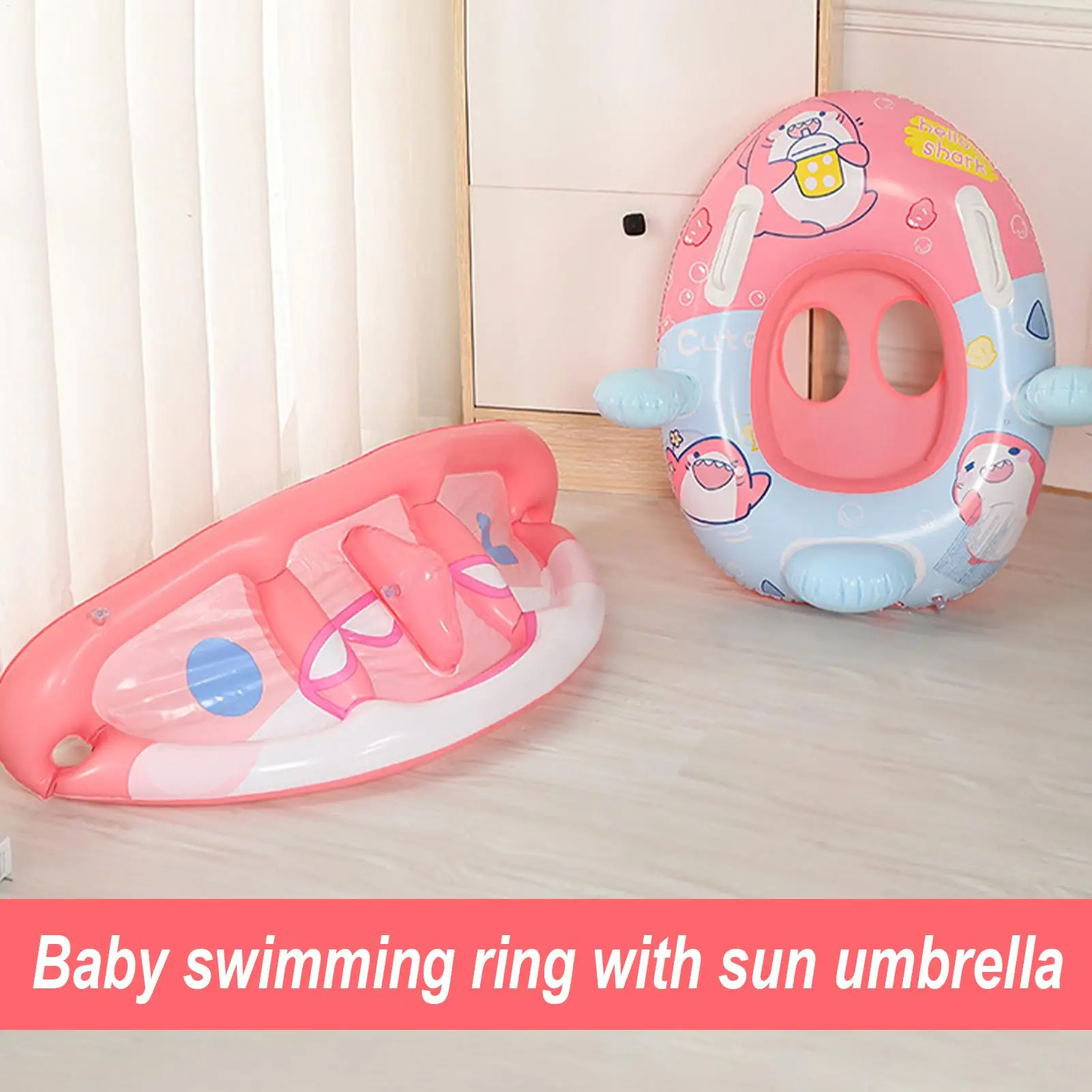 Galleggiante estivo per bambini con baldacchino Tubo per piscina per bambini con baldacchino Protezione solare Anello per acqua per bambini con sedile per ragazzi e ragazze da 6 a 36 mesi