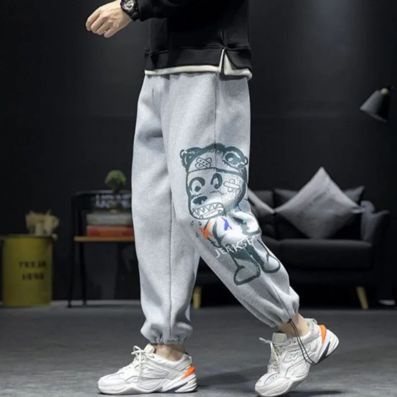 Men's Sweatpants Wide Leg Harem Male Sports Pants Graphic Retro Comfortable Tracksuit Bottoms Sweatshirt Essential Athletic 2024