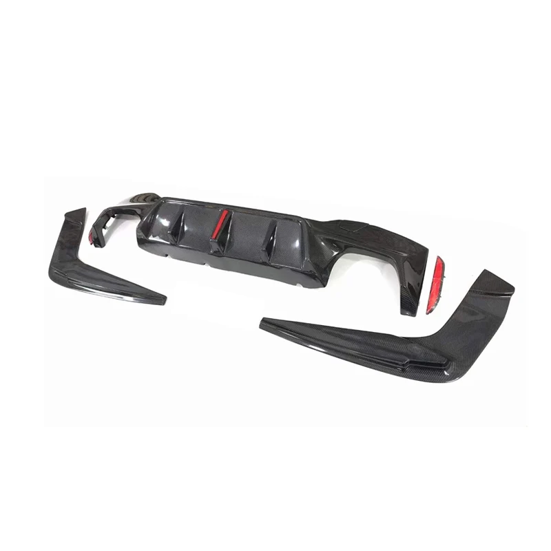 

Carbon Fiber 3D Style Brake Light Rear Diffuser for BMW 5 Series G30 M5 F90 Rear Bumper Lip Splitter Spoiler