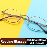 New Vintage Round Reading Glasses Trendy Retro Metal Frame Presbyopia Unisex Blue Light Blocking Eyeglasses Очки Для Чтения