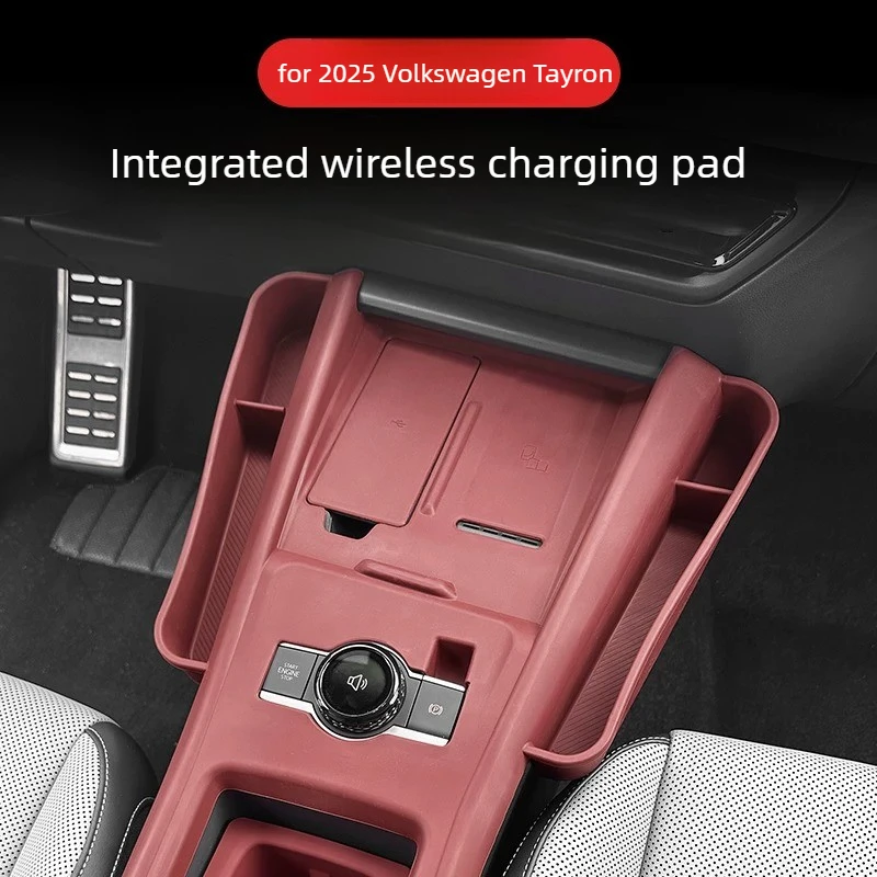 

Silicone Gear Shift Cover, Cup Holder Mat & Wireless Charging Dust Pad for 2025 Volkswagen Tayron Interior Upgrade Parts