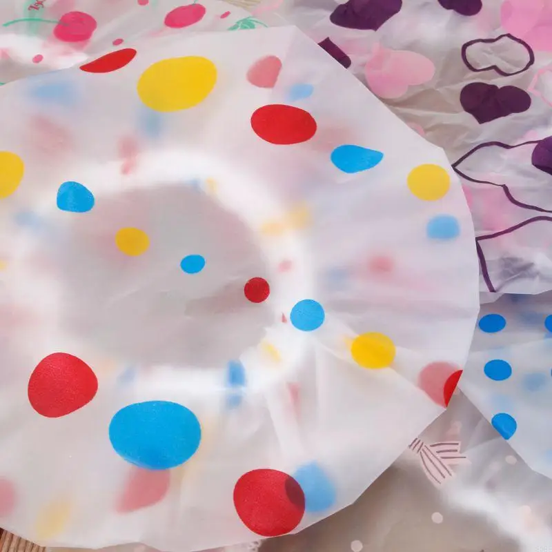 808E Bonnet bain imperméable pour les bébés pour bébés pour tout-petits Bouchons bain Polka Dot