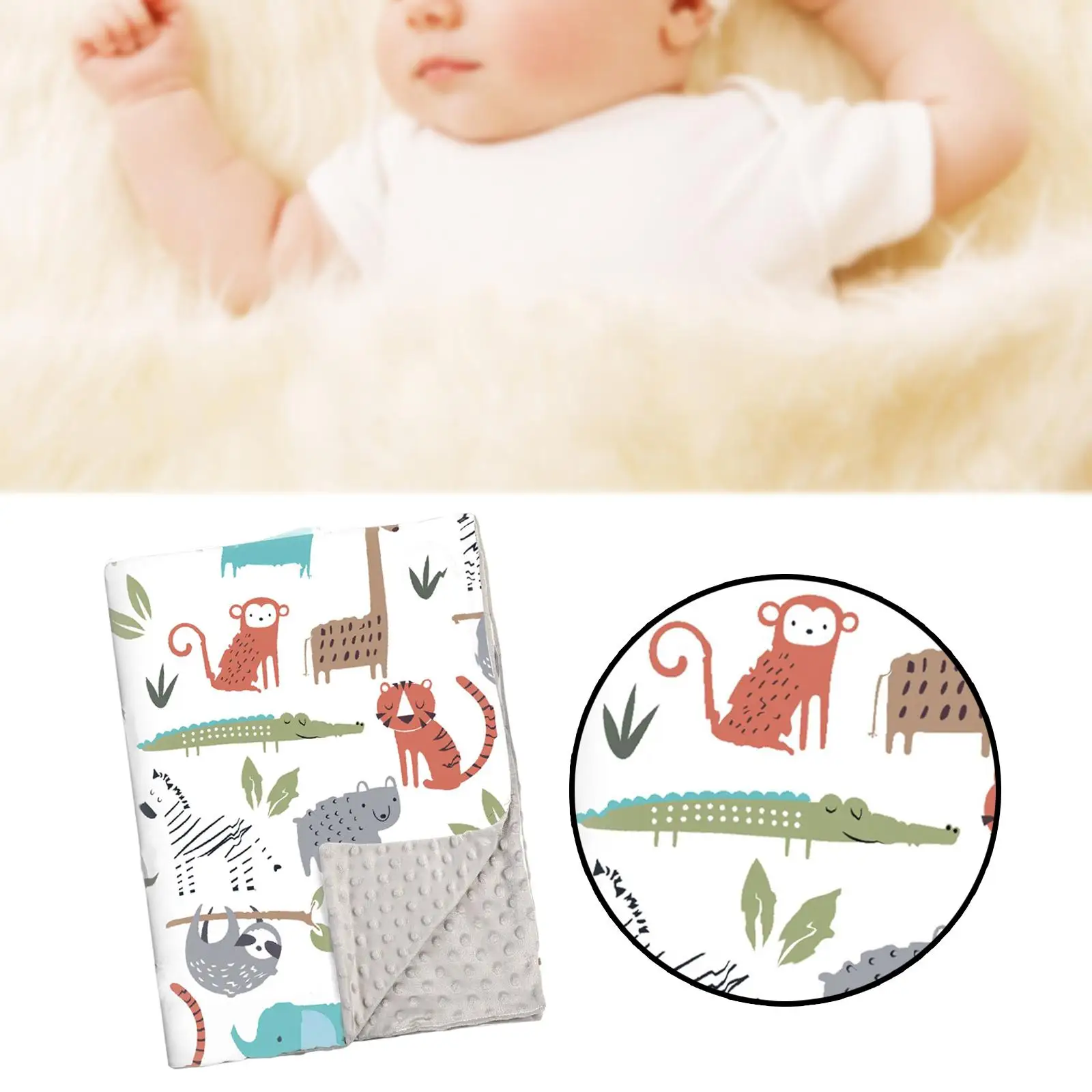 Warm Flannel Baby Blanket Swaddle Wrap for Newborn Infant Toddler Crib Stroller Car Seat Cozy Nap