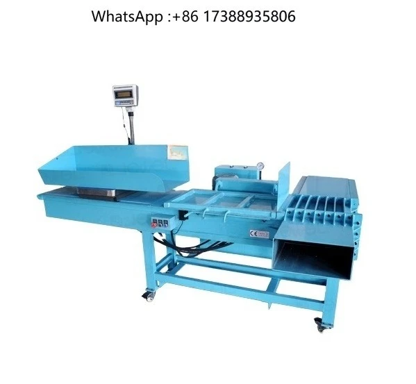 Fabrics Fibers Cloth Wood Chips Shavings Textile Baling Compression Bagging  Machine with Fixed Weight Featuring