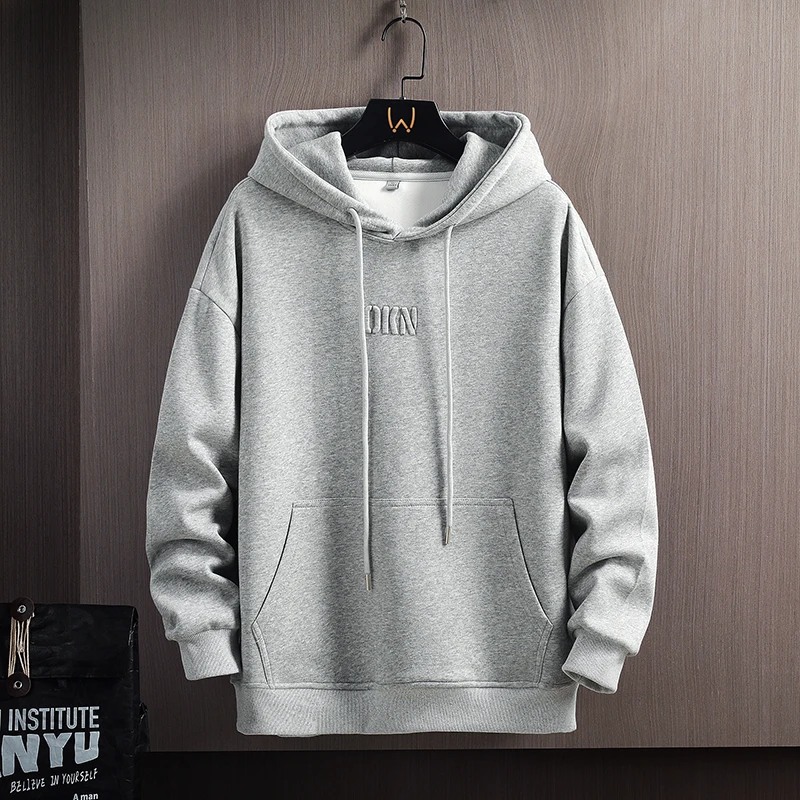 

Осень-весна 2024, модная черно-белая толстовка, мужской пуловер в стиле хип-хоп с длинными рукавами, толстовки, одежда