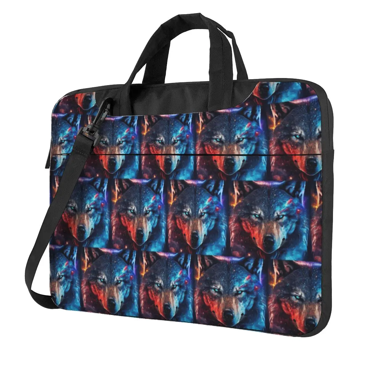 

Galaxy Wolf Universe Wolf Crossbody Laptop Bag Case Computer Bag 13 14 15.6 Inch Notebook Pouch for Macbook Pro Lenovo
