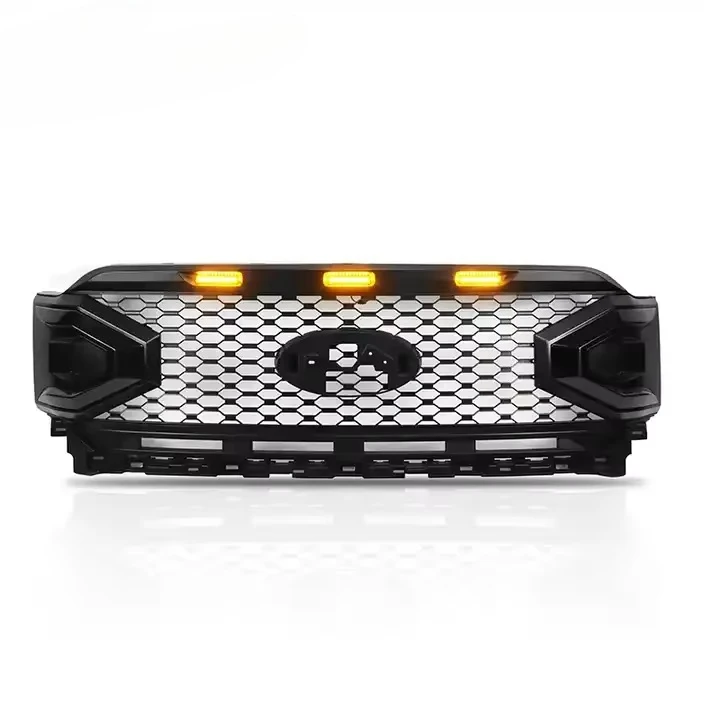 High Quality 4x4 Accessories Car Grill Front Bumper Grilles With Amber Light for Ford F150 2021+ Grilles