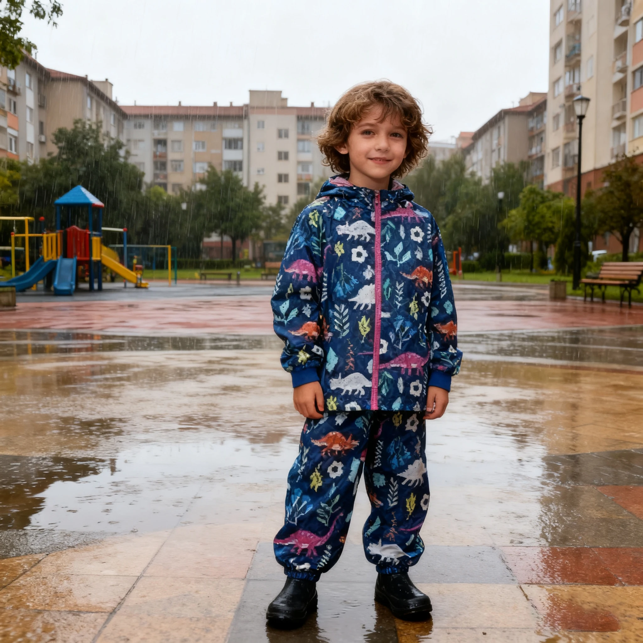

Зима-Осенние спортивные костюмы, новый дождевик и брюки для девочек, От 3 до 7 лет, дождевик с динозавром для мальчиков, водонепроницаемая одежда