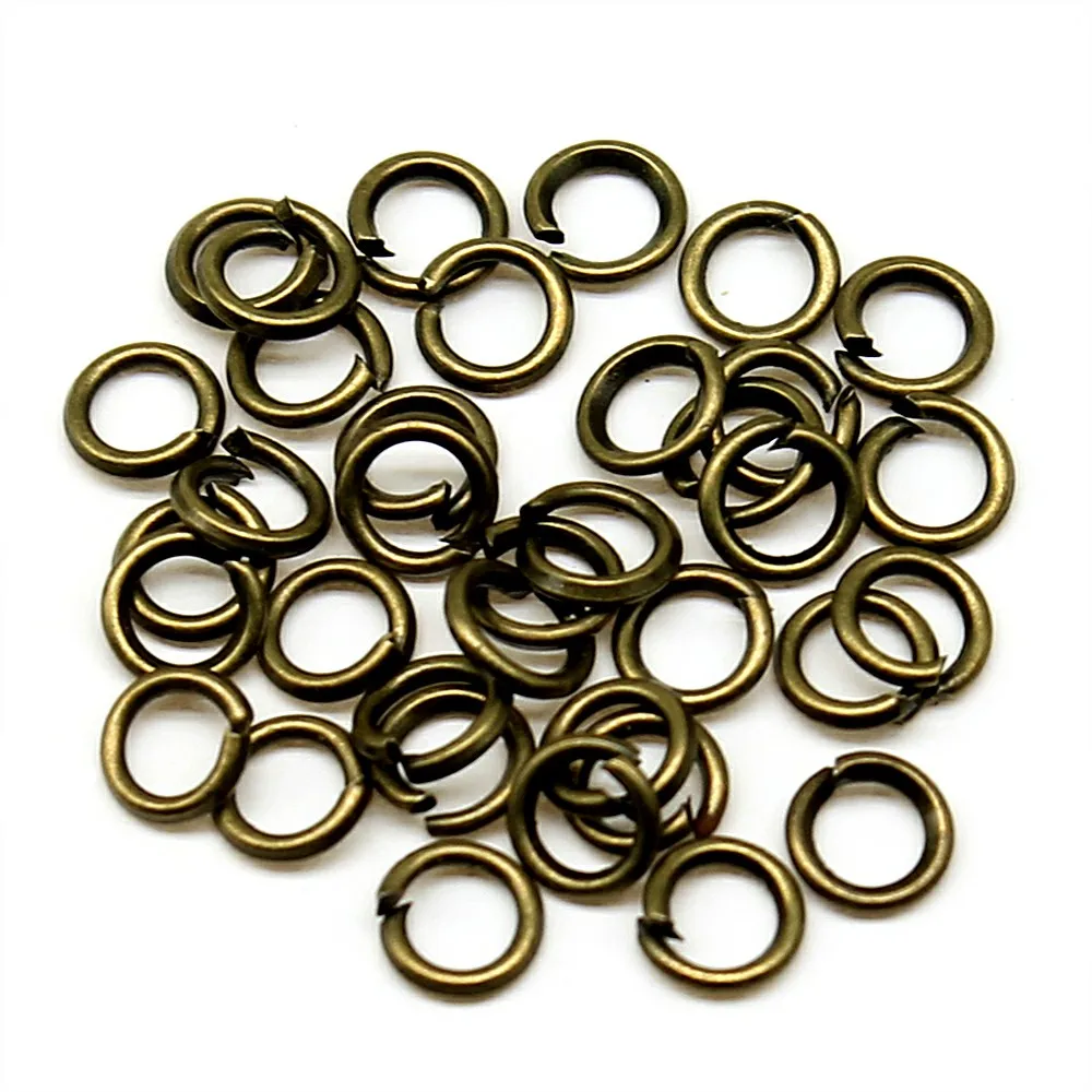 WYSIWYG 400pcs 5 Colors 3/4/5/6/7/8/9/10mm Jewelry Findings Open Single Loops Jump Rings & Split Ring For Jewelry Making