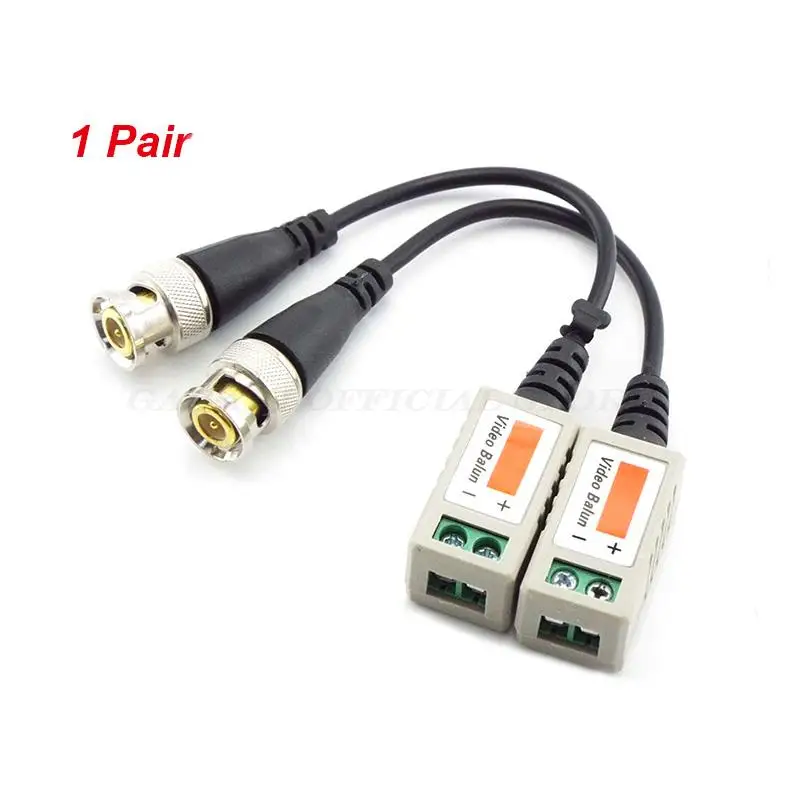 Cat5 UTP Video Signal Camera Connector Twisted BNC CCTV Balun Passive Transceivers UTP Balun BNC Cable