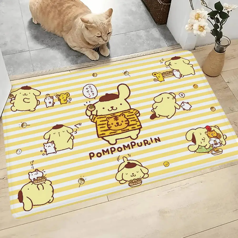 Joli tapis d'entrée P-Pom Purin, style nordique, pour chambre à coucher, salon, balcon, antidérapant, décoration moderne pour la maison