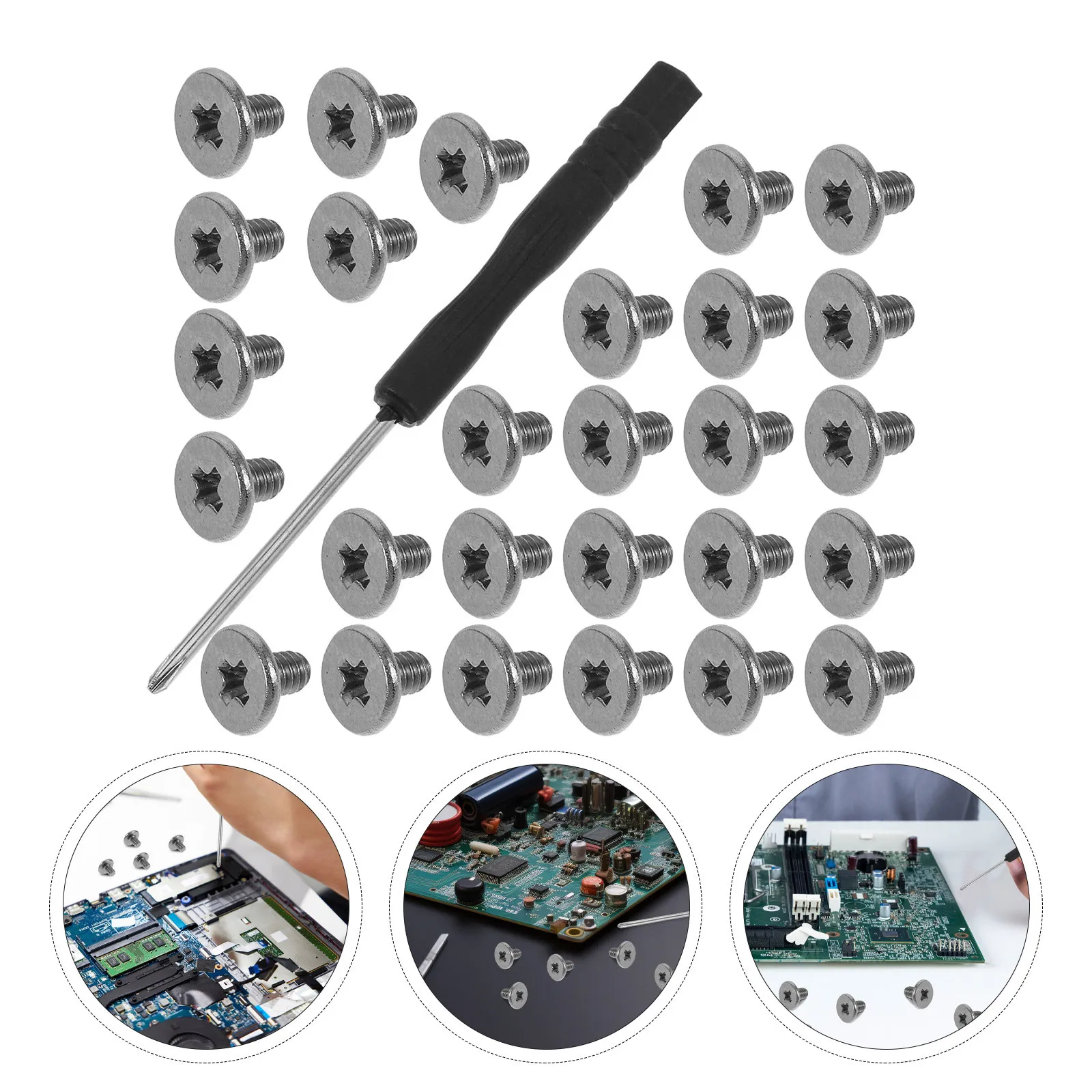 

1Set Hard Drive Mounting Screws Metal Computer Repair Screw Set for Minipc SSD RAM Installation and DIY Upgrade