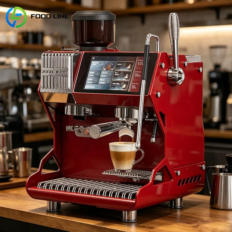 Automatic Espresso Coffee Machine Barista System Grinder Milk Frother Touchscreen Cafe Customized