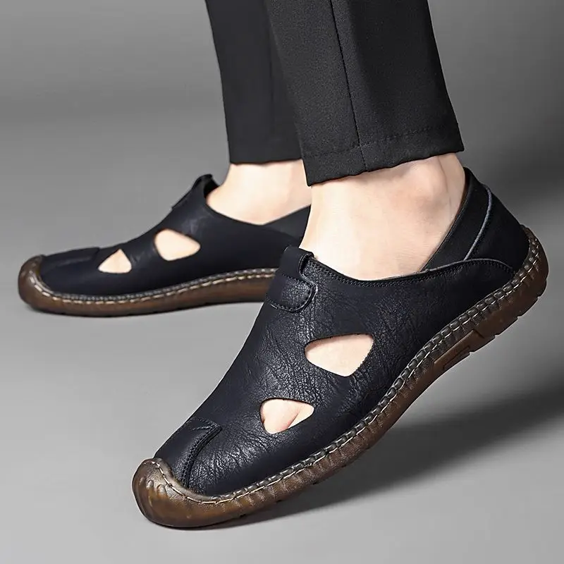 

Мужские дышащие туфли из мягкой кожи с полой дышащей отделкой Legitimate, трендовые модные туфли высокого качества 2024, новые классические оригинальные мужские повседневные туфли