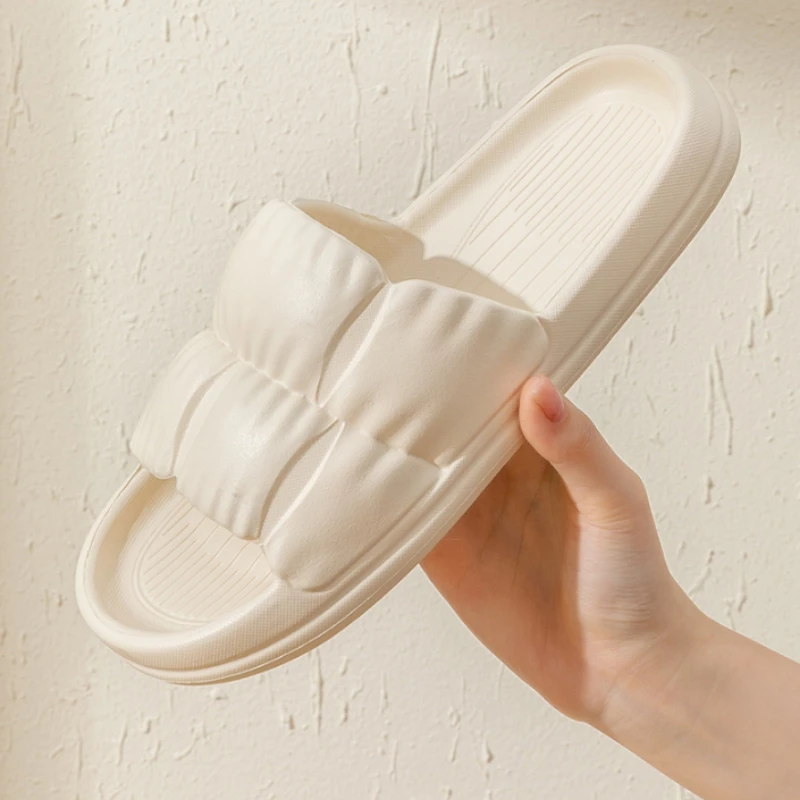EVA Soft Shoes Cloud Slippers Indoor Outdoor Mute Bathroom Anti-slip Beach Flops Indoor Men Women's Leisure Sandals Summer Sole image 2