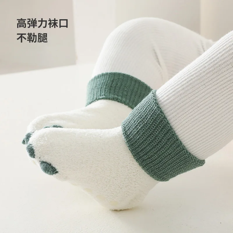 Baby Anti Slip Floor Socks Autumn Winter Newborn Warm Thicken Fleece Socks Newborn Baby Girl Boy Infant Indoor Sock New Cute