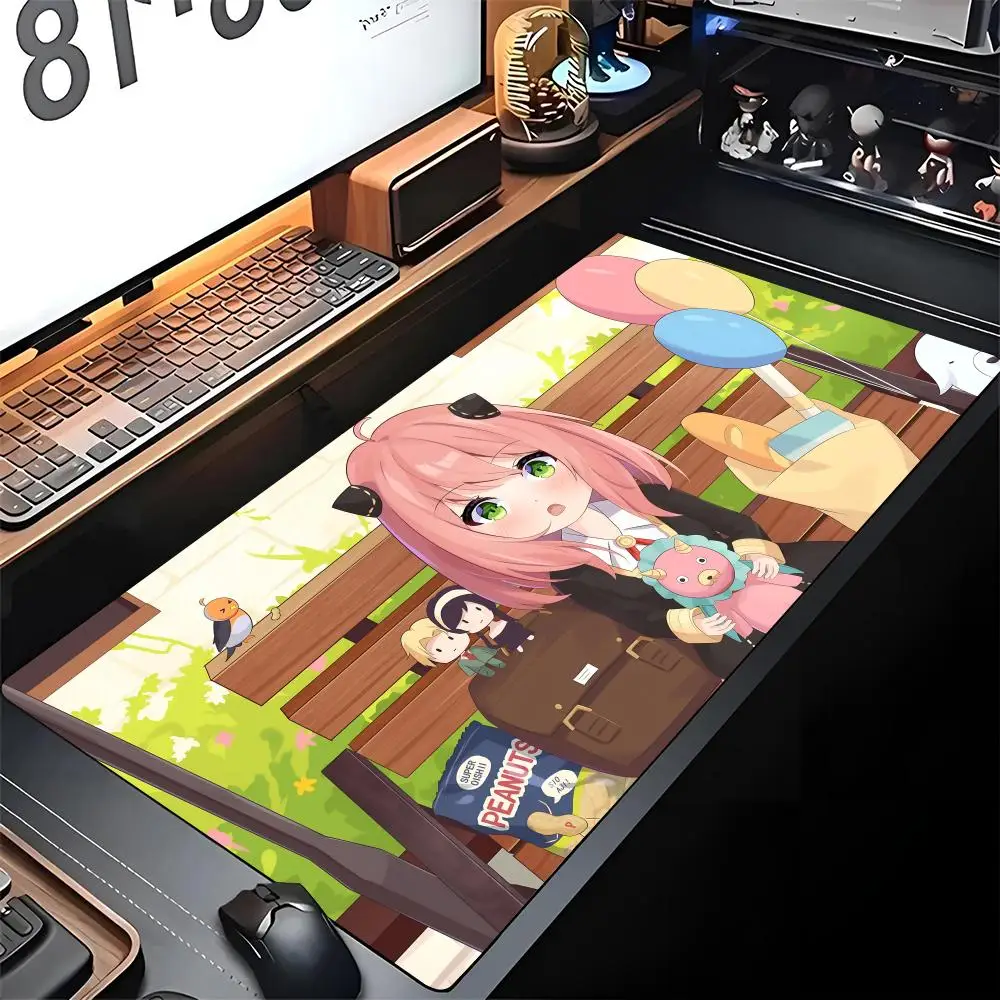 

Spy X FamilyS Mouse Pad Edge Big Gaming Locking Computer Gamer Large Rubber Art Animal Mousepad Laptop Desk Mat