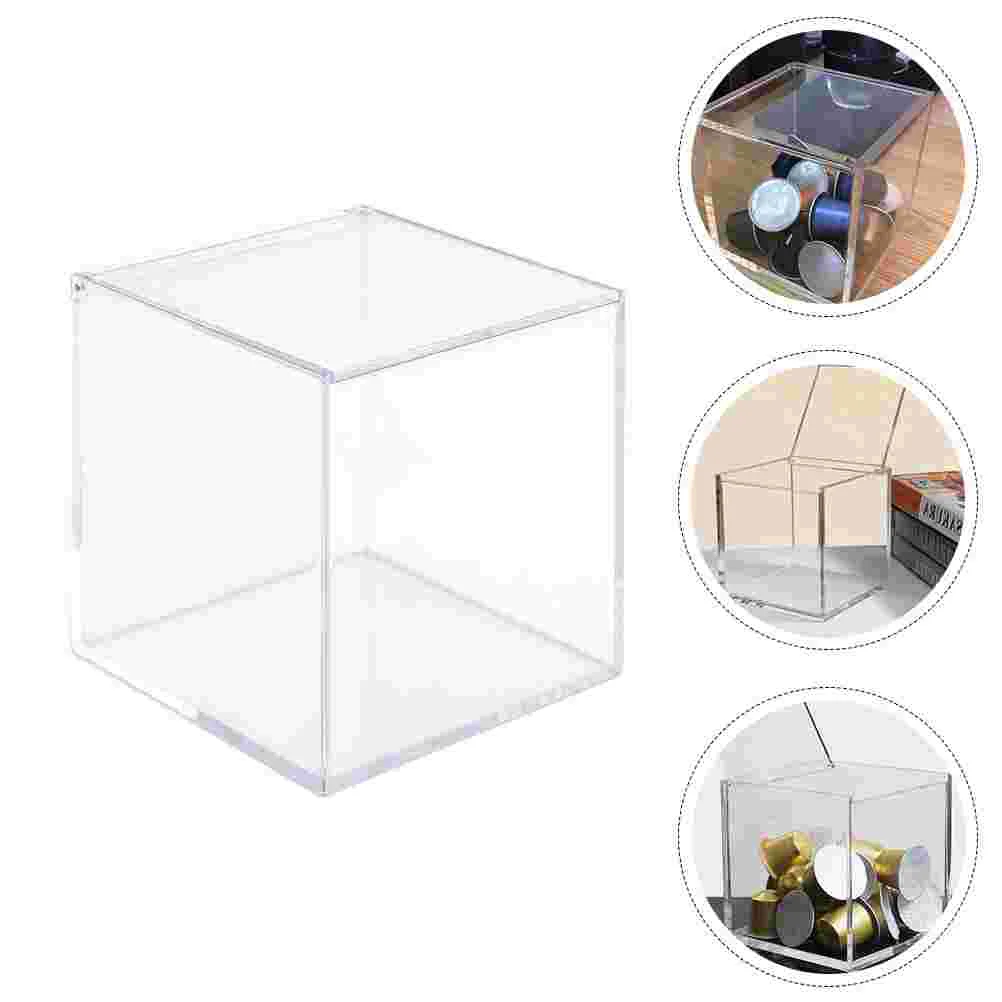 Clear Case Sundries Holder Coffee Capsule Storage Cabinet High Capacity Organizer Transparent